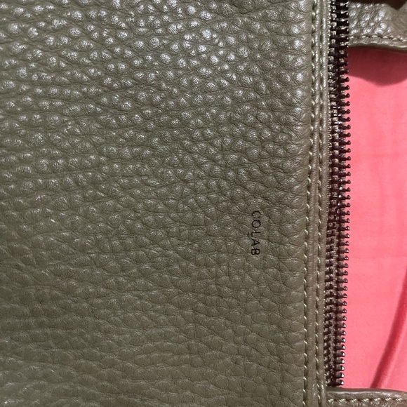 Co lab, large olive green vegan leather tote - Picture 2 of 6